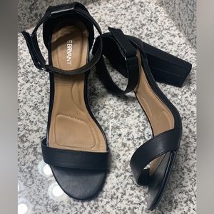 Lane Bryant Black Open Toe Heels